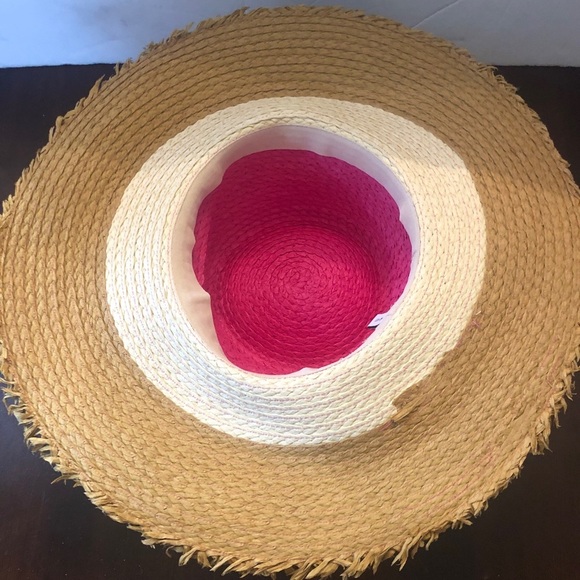 - Womens Summer Sun Hat. Tan & Pink. New with Tag. Breast Cancer Fundraise… - Picture 3 of 4
